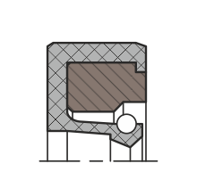 Манжета армированная резиновая для валов (сальник) - RS01-R (R01-R)